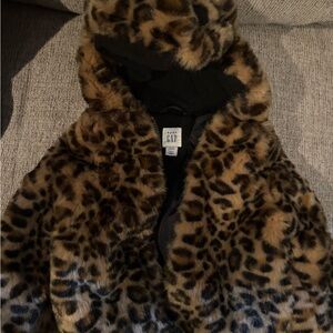 GAP Baby Faux Fur Coat with Animal Print